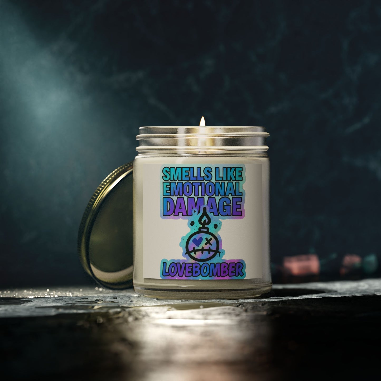 Emotional Damage Scented Candle, Unique Gift, Aromatherapy Candle, Home Decor, Funny Candle, Birthday Gift, Self-Care Candle- Mango Coconut