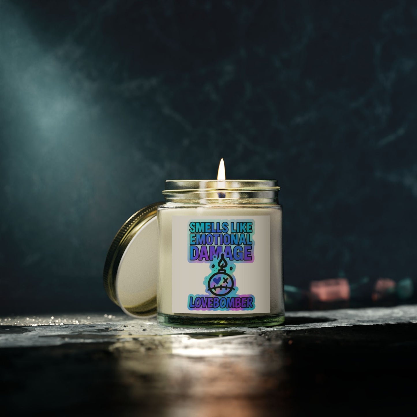 Emotional Damage Scented Candle, Unique Gift, Aromatherapy Candle, Home Decor, Funny Candle, Birthday Gift, Self-Care Candle- Mango Coconut