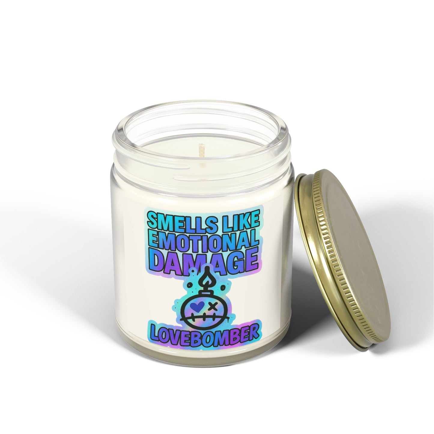 Emotional Damage Scented Candle, Unique Gift, Aromatherapy Candle, Home Decor, Funny Candle, Birthday Gift, Self-Care Candle- Mango Coconut