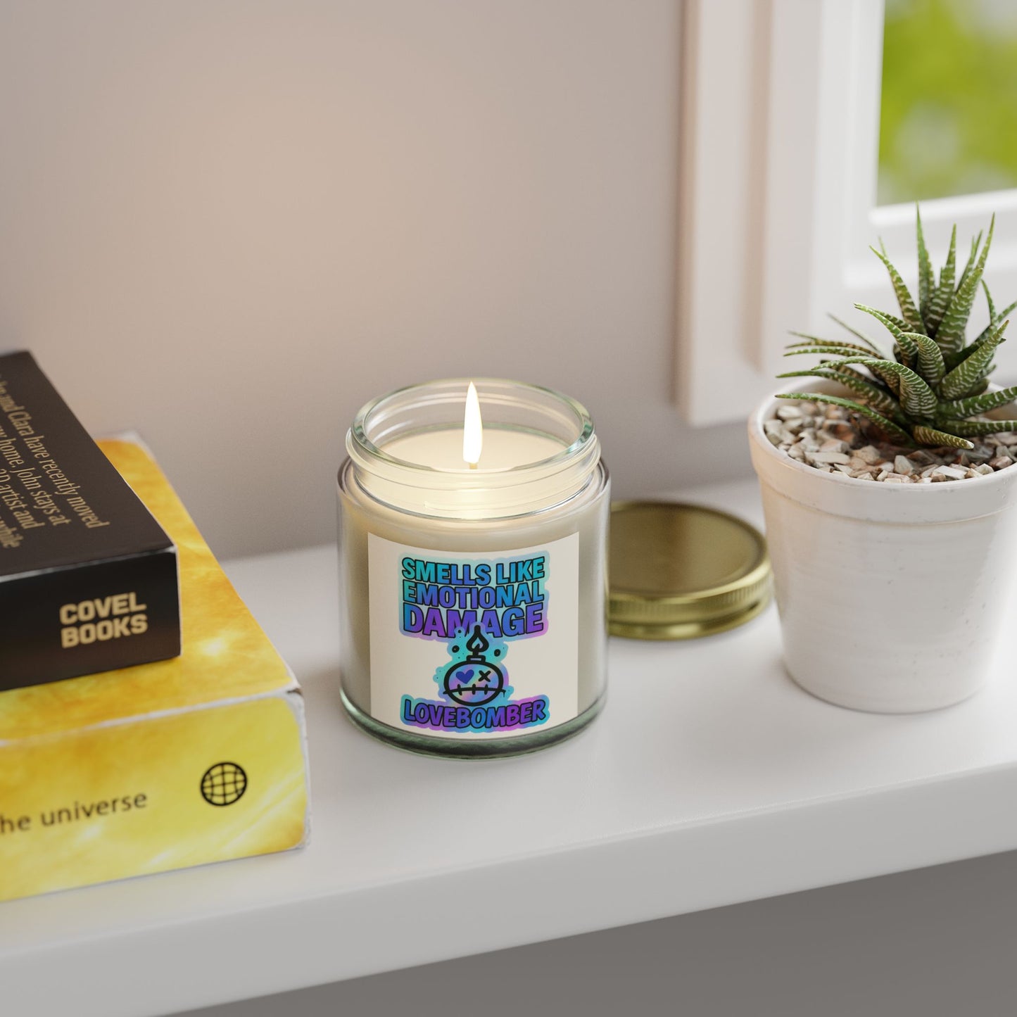 Emotional Damage Scented Candle, Unique Gift, Aromatherapy Candle, Home Decor, Funny Candle, Birthday Gift, Self-Care Candle- Mango Coconut