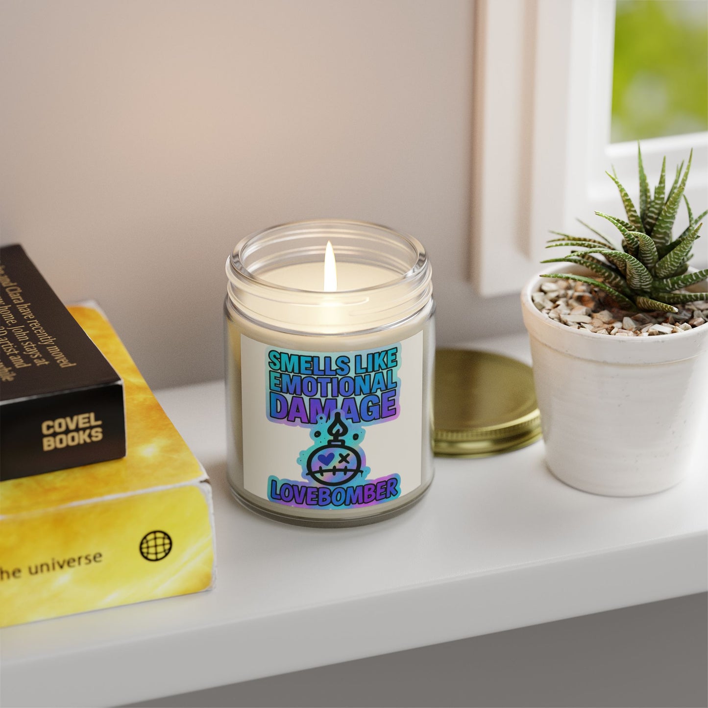 Emotional Damage Scented Candle, Unique Gift, Aromatherapy Candle, Home Decor, Funny Candle, Birthday Gift, Self-Care Candle- Mango Coconut